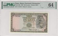 Timor, 20 Escudos, 1967, UNC, p26a
PMG 64, Banco Nacional Ultramarino
Estimate: USD 25 - 50
