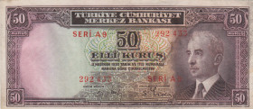 Turkey, 50 Kurush, UNC, p133, 2.Emission
İsmet İnönü portrait
Estimate: USD 50 - 100