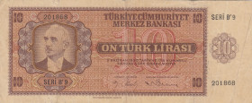 Turkey, 10 Lira, 1942, VF(-), p141, 3.Emission
Split
Estimate: USD 100 - 200