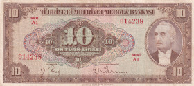 Turkey, 10 Lira, 1948, VF, p148, 4.Emission
Estimate: USD 100 - 200