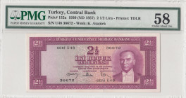 Turkey, 2 1/2 Lira, 1930, AUNC, p152a, 5.Emission
PMG 58, Central Bank
Estimate: USD 100 - 200