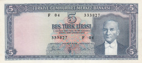 Turkey, 5 Lira, 1961, XF, p173a, 5.Emission
Estimate: USD 30 - 60