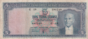 Turkey, 5 Lira, 1961, VF, p173a, 5.Emission
Estimate: USD 20 - 40