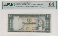 Turkey, 10 Lira, 1953, UNC, p157, 5.Emission
PMG 64
Estimate: USD 750 - 1500