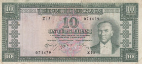 Turkey, 10 Lira, 1960, VF, p159, 5.Emission
There are stains and split
Estimate: USD 20 - 40
