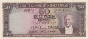 Turkey, 50 Lira, 1951, XF(-), p162, 5.Emission
Estimate: USD 200 - 400