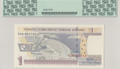 Turkey, 1 New Lira, 2005, UNC, p216, 8. Emisyon
PCGS 68 PPQ, High Condition
Estimate: USD 25 - 50