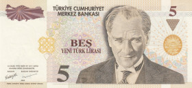 Turkey, 5 New Lira, 2005, UNC, p217, 8. Emisyon
Top 10 Serial Numbers
Estimate: USD 20 - 40