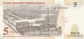 Turkey, 5 New Lira, 2005, UNC(-), p217, 8. Emisyon
Top 10 Serial Numbers
Estimate: USD 20 - 40