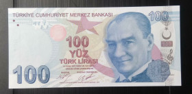 Turkey, 100 Lira, 2017, UNC, p226c, 9.Emission
Nice serial number, Central Bank
Estimate: USD 20 - 40