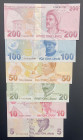Turkey, 5-10-20-50-100-200 Lira, 2017/2021, UNC, 9.Emission
(Total 6 banknotes)
Estimate: USD 60 - 120