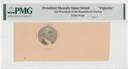 Turkey , Vignette
Ismet Inönü-2nd President of the Republic of Turkey-Litho Print
Estimate: USD 50 - 100
