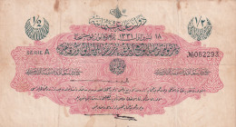 Turkey, Ottoman Empire, 1/2 Livre, 1915, FINE(+), p72, Talat / Hüseyin Cahid
V. Mehmed Reşad Period, AH: 18 October 1331, sign: Talat / Hüseyin Cahid...