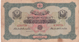 Turkey, Ottoman Empire, 1 Livre, 1916, FINE, p90a, Talat / Hüseyin Cahid
V. Mehmed Reşad Period, AH: 6 August 1332,sign: Talat / Hüseyin Cahid
Estim...