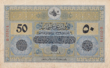 Turkey, Ottoman Empire, 50 Livres, 1916, VF, p93, Talat / Hüseyin Cahid
V. Mehmed Reşad Period, AH: 6 August 1332,sign: Talat / Hüseyin Cahid, There ...