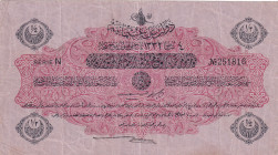 Turkey, Ottoman Empire, 1/2 Livre, 1917, VF, p98, Cavid / Hüseyin Cahid
V. Mehmed Reşad Period, AH: 4 February 1332, Sign: Cavid / Hüseyin Cahid, The...