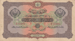 Turkey, Ottoman Empire, 1 Livre, 1917, VF, p99a, Cavid / Hüseyin Cahid
V. Mehmed Reşad Period, AH: 4 February 1332, Sign: Cavid / Hüseyin Cahid, Ther...