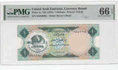 United Arab Emirates, 1 Dirham, 1973, UNC, p1a
PMG 66 EPQ
Estimate: USD 400 - 800