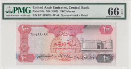 United Arab Emirates, 100 Dirhams, 1982, UNC, p10a
PMG 66 EPQ
Estimate: USD 250 - 500