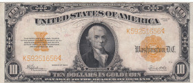 United States of America, 10 Dollars, 1919, VF(+), p274
Gold Certificate - golden seal
Estimate: USD 150 - 300
