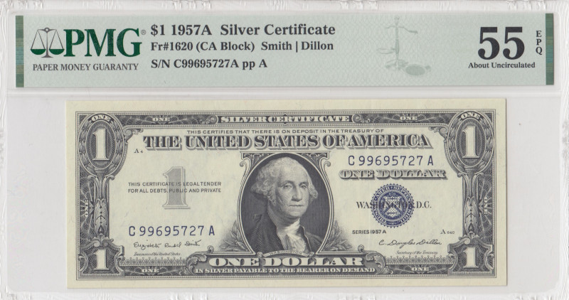 United States of America, 1 Dollar, 1957, AUNC, p419a
PMG 55 EPQ
Estimate: USD...