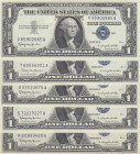 United States of America, 1 Dollar, 1957, UNC, p419b, (Total 5 banknotes)
Estimate: USD 50 - 100