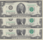 United States of America, 2 Dollars, 1976, UNC, p461, ERROR
Incorrect Cut, (Total 3 banknotes)
Estimate: USD 30 - 60
