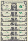 United States of America, 1 Dollar, 2006, UNC, p523a, (Total 7 banknotes)
Fancy serial number
Estimate: USD 30 - 60
