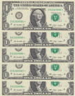 United States of America, 1 Dollar, 2009, UNC, p530, REPLACEMENT
(Total 5 consecutive banknotes)
Estimate: USD 30 - 60