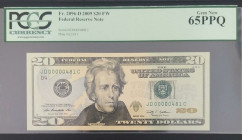 United States of America, 20 Dollars, 2009, UNC, p533
PCGS 65 PPQ, Low Serial Number
Estimate: USD 100 - 200