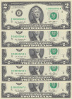United States of America, 2 Dollars, 2013, UNC, p538, (Total 5 consecutive banknotes)
Estimate: USD 20 - 40