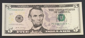 United States of America, 5 Dollars, 2017, UNC, p545A, REPLACEMENT
Light handling
Estimate: USD 20 - 40