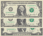 United States of America, 1-2 Dollars, 2006/2013, UNC, p523; p537; p538, (Total 3 banknotes)
Similar serial numbered.
Estimate: USD 25 - 50