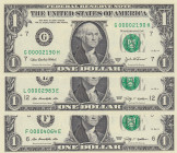 United States of America, 1 Dollar, 2003/2009, UNC, p515; p530, (Total 3 banknotes)
L-F-G District Set, Low serial
Estimate: USD 25 - 50