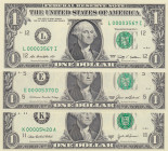 United States of America, 1 Dollar, 1985/2009, UNC, p474; p515; p530, (Total 3 banknotes)
E-K-L District Set
Estimate: USD 20 - 40