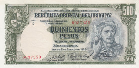 Uruguay, 500 Pesos, 1939, AUNC, p40c
Estimate: USD 30 - 60