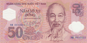 Viet Nam, 50 Dông, 2001, UNC, p118a
Commemorative and Polymer Banknote
Estimate: USD 50 - 100