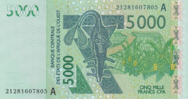 West African States, 5.000 Francs, 2021, UNC, p117A
"A'' Ivory Coast
Estimate: USD 20 - 40