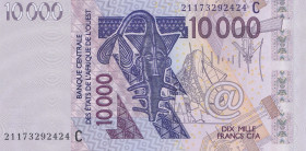 West African States, 10.000 Francs, 2021, UNC, p318C
"C'' Burkina Faso
Estimate: USD 20 - 40