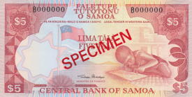 Western Samoa, 5 Tala, 1985, UNC, p26s, SPECIMEN
Estimate: USD 20 - 40