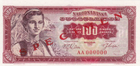 Yugoslavia, 100 Dinara, 1963, UNC, p73s, SPECIMEN
Estimate: USD 20 - 40