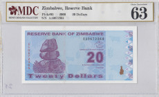 Zimbabwe, 20 Dollars, 2009, UNC, p95
MDC 63
Estimate: USD 20 - 40