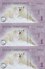 Fantasy Banknotes, 1 Polar Dollar, 2012, UNC, (Total 3 banknotes)
In 3 blocks. Uncut sheet , Arctic Territories
Estimate: USD 20 - 40