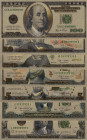 Fantasy Banknotes, 1-2-5-10-20-50-100 Dollars, UNC, (Total 7 banknotes)
United States of America, Gold plated
Estimate: USD 20 - 40