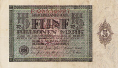 Deutsches Reich bis 1945
Geldscheine der Inflation 1919-1924 5 Billionen Mark 15.3.1924. Ro. 138 III