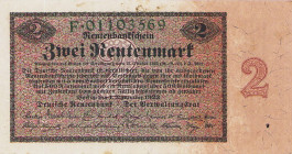 Deutsches Reich bis 1945
Deutsche Rentenbank 1923-1937 2 Rentenmark 1.11.1923. Ro. 155 II-