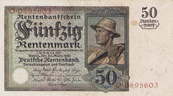 Deutsches Reich bis 1945
Deutsche Rentenbank 1923-1937 50 Rentenmark 20.3.1925. Ro. 162 III
