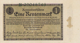Deutsches Reich bis 1945
Deutsche Rentenbank 1923-1937 1 Rentenmark 1.11.1923. Ro. 154 a I-