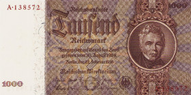 Deutsches Reich bis 1945
Deutsche Reichsbank 1924-1945 1000 Reichsmark 22.2.1936. Ro. 177 I