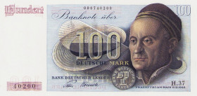 Bundesrepublik Deutschland
Bank deutscher Länder 1948-1949 100 DM 9.12.1948. Mit 2-stelliger Blockziffer. Serie H Ro. 256 I